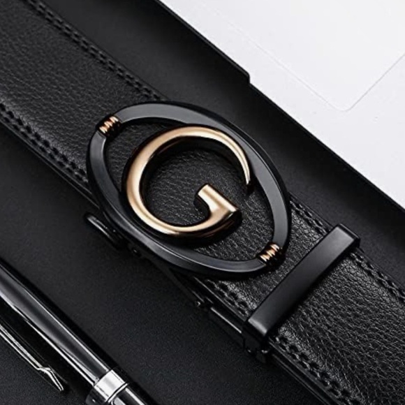 2/$30 Men’s Black Casual Ratchet No Holes Genuine Leather Belt Cut to Size - Picture 13 of 16